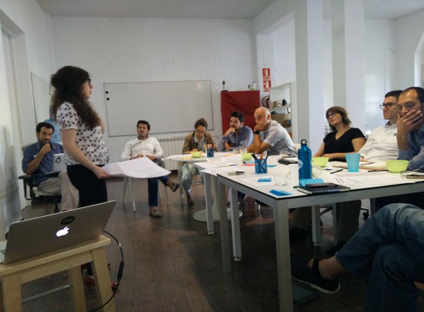 ilios staff with Cadena Ser team at a workshop
